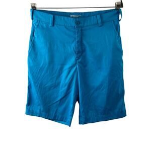 NIKE Dri-Fit Blue Golf Shorts Men's High-Rise Tour Performance Zip Fly Size 30